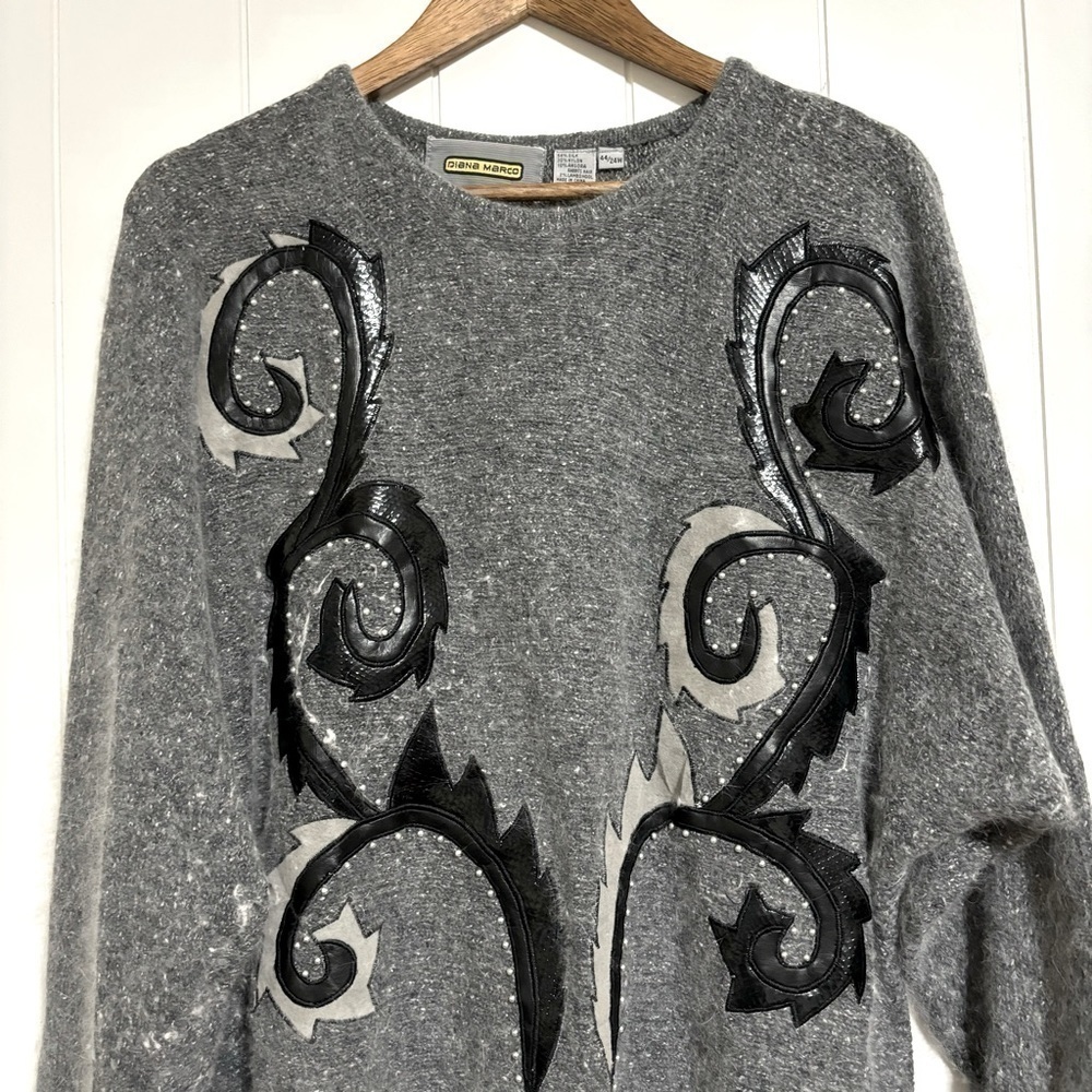 VINTAGE Diana Marco Silk and Angora Blend Sweater size 24W - Picture 1 of 10